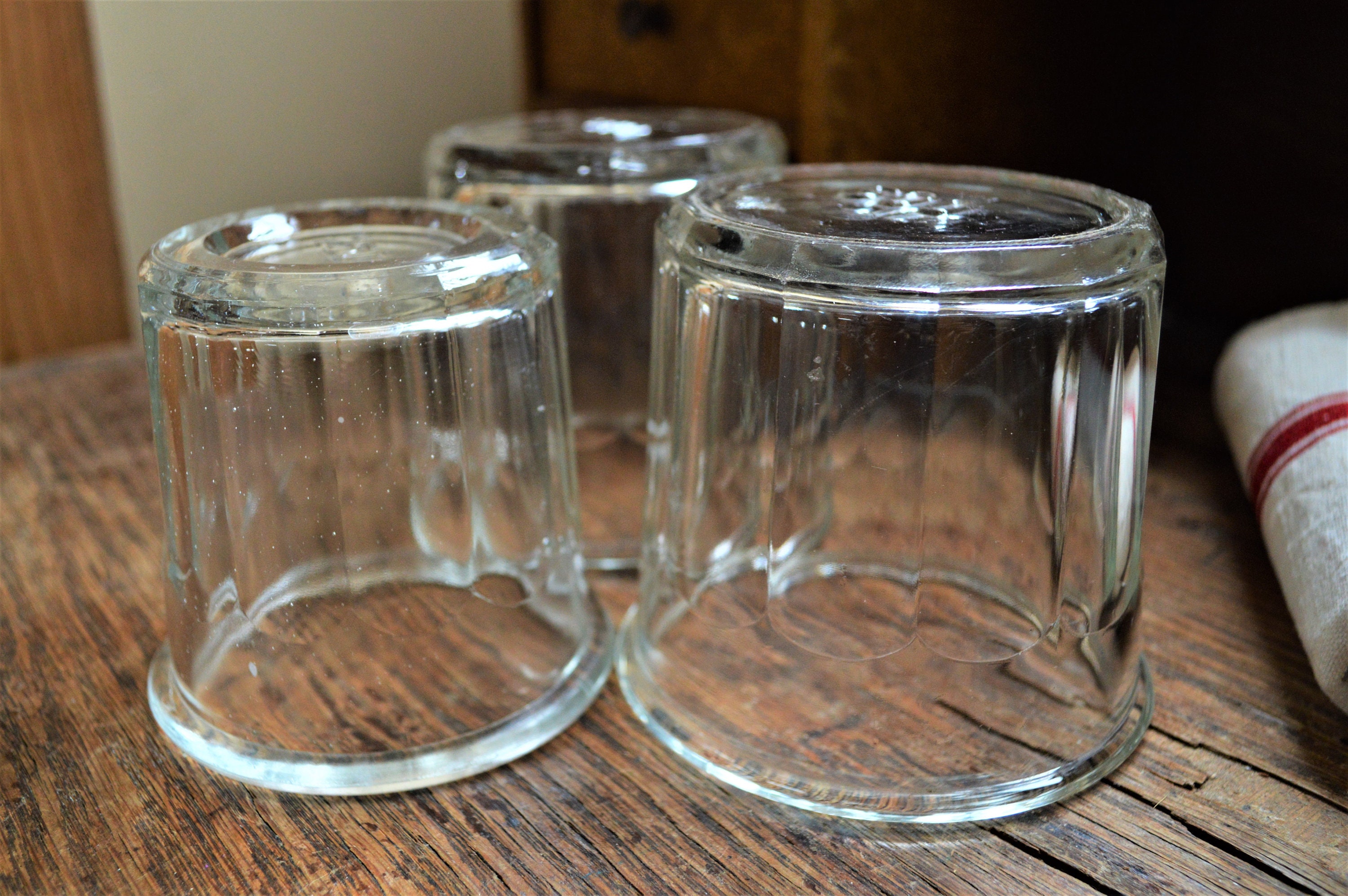 Vintage French Jam Jars Set of 3 1930s Faceted glass Jelly Etsy