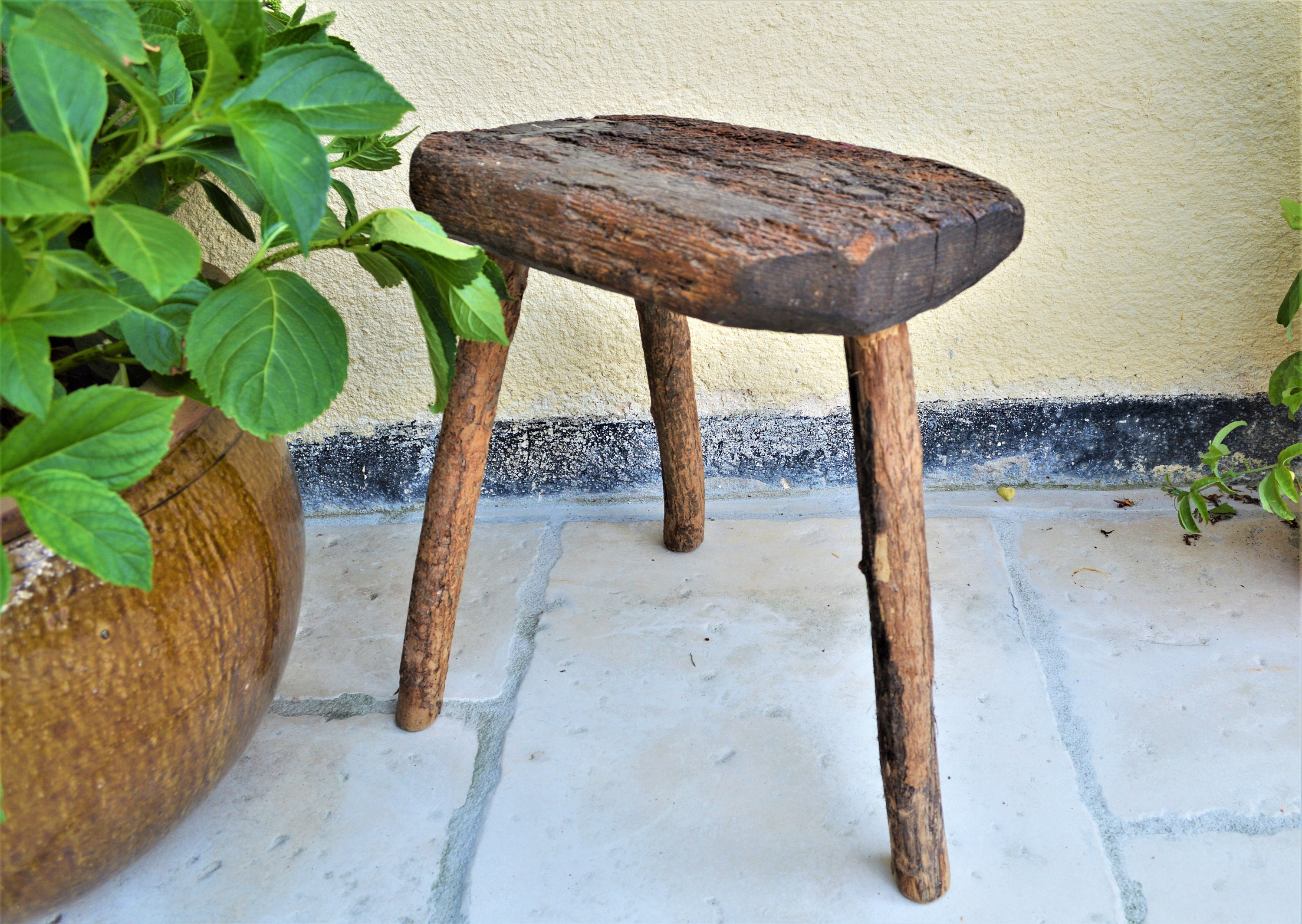 tabouret En Bois Rustique