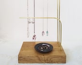 High jewelry display for chains with 3 levels elegantly simple jewelry presentation minimalist solid wood exclusive