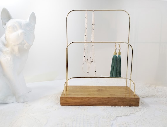 Mini Schmuckdisplay elegant schlicht minimalistisch Schmuckständer Kettenhalter Schmuckaufbewahrung Schmuckdisplay Ohrringe / 22-23cm Länge