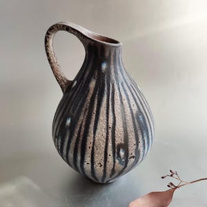 Vase Karlsruher Majolika Friedergad Glaetzle FG 44 Vintage Fat Lava Ceramic Jug Vase W. GERMANY 70s TOP Condition