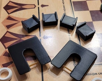 Carrom Shooters And 4 Gameboard Stand Set