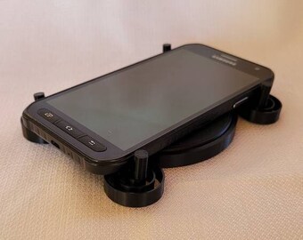 Wireless Charger Phone Stabilizer - Phone Holder Centers Phone - QI Charger - Phone Charging Bracket - Fits 3.5" Diameter Wireless Charger