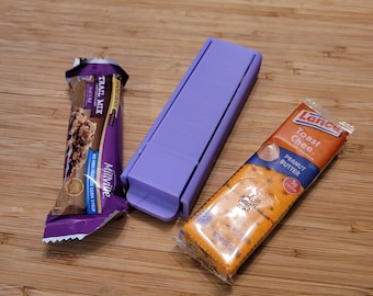 Cereal Bar Holder - Cracker Holder - Snack Bar Holder - Purse Snack Box - Bike Bag Snack Holder