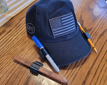 Combo - Carpenter Pencil Holder, Pencil Holder for Cap - Marker Holder Clip (Set of 3 clips)