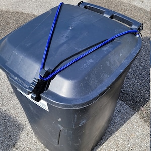Cerradura para bote de basura - Control de plagas - Cerradura para mapaches - Cerradura para bote de basura - Cerradura para tapa de bote de basura - Basura a prueba de animales