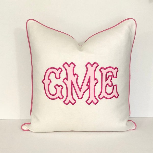 Monogram Pillow Etsy