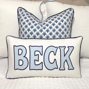 Monogram Appliqué Pillow Cover Personalized Name Pillow Monogram Pillow Appliqué Pillow Embroidered Pillow Nursery Pillow Baby Gift