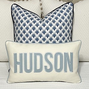 Monogram Appliqué Pillow Cover-Personalized Pillow-Monogram Pillow-Appliqué Pillow-Embroidered Pillow-Large Monogram Pillow