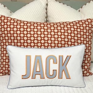 Monogram Appliqué Pillow Cover Personalized Name Pillow Monogram Pillow Appliqué Pillow Embroidered Pillow Nursery Pillow Baby Gift