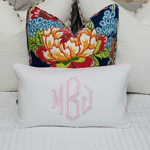 Monogram Appliqué Pillow Cover- Embroidered Pillow-Personalized Pillow