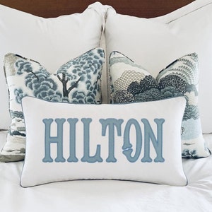 Monogram Appliqué Pillow Cover-Personalized Name Pillow-Monogram Pillow-Appliqué Pillow-Embroidered Pillow-Nursery Pillow-Baby Name Gift