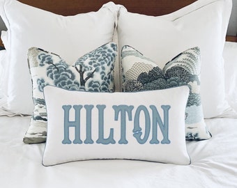 Monogram Appliqué Pillow Cover-Personalized Name Pillow-Monogram Pillow-Appliqué Pillow-Embroidered Pillow-Nursery Pillow-Baby Name Gift