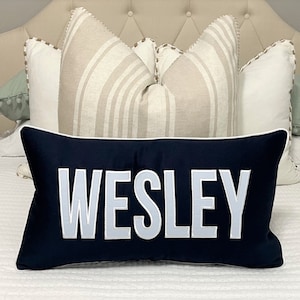 Monogram Appliqué Pillow Cover-Personalized Pillow-Monogram Pillow-Appliqué Pillow-Embroidered Pillow-Large Monogram Pillow