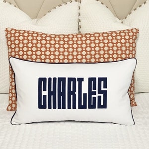 Monogram Appliqué Pillow Cover-Personalized Pillow-Monogram Pillow-Appliqué Pillow-Embroidered Pillow-Large Monogram Pillow-Accent Pillow