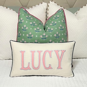 Monogram Appliqué Pillow Cover-Personalized Pillow-Monogram Pillow-Appliqué Pillow-Embroidered Pillow-Large Monogram Pillow