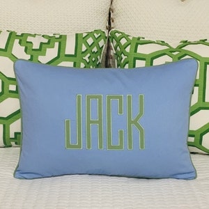 Monogram Appliqué Pillow Cover-Personalized Pillow-Monogram Pillow-Appliqué Pillow-Embroidered Pillow-Large Monogram Pillow