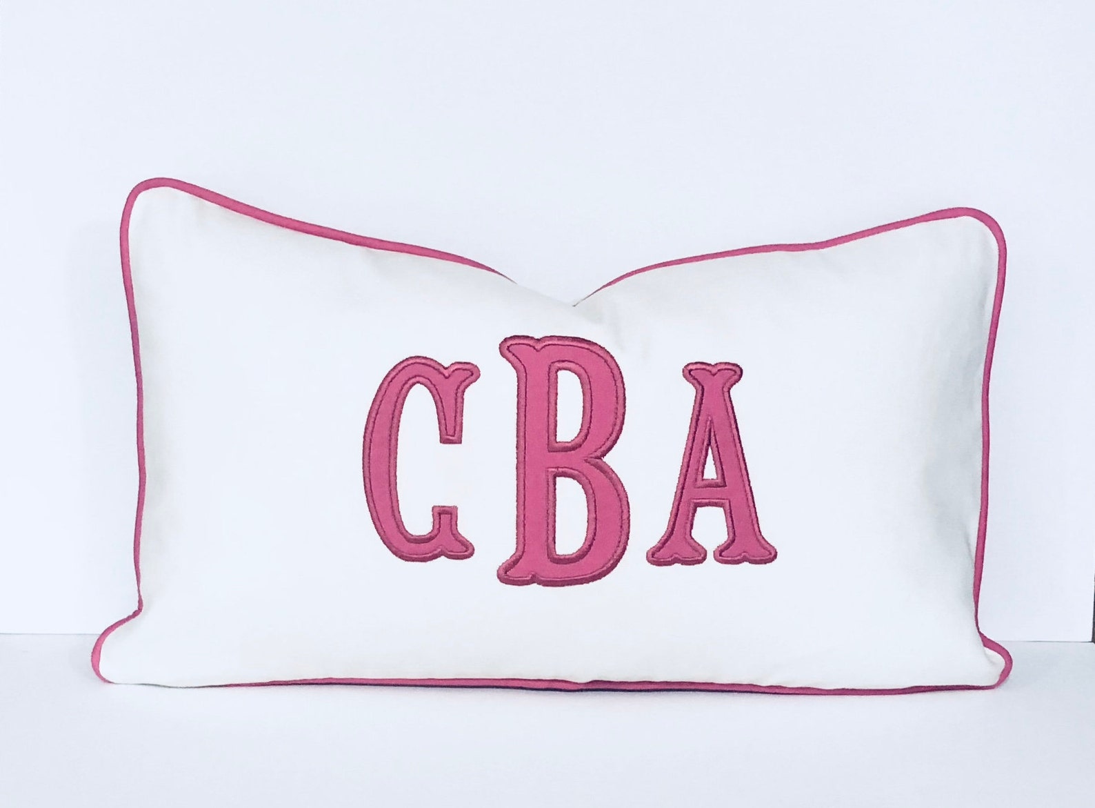 Embroidered Applique Pillow Coverpersonalized Etsy