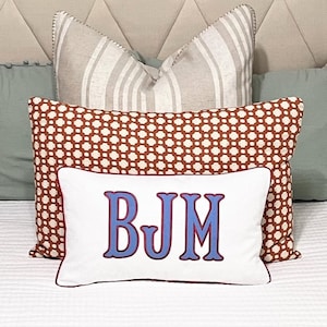 Monogram Appliqué Pillow Cover-Personalized Pillow-Monogram Pillow-Appliqué Pillow-Embroidered Pillow-Large Monogram Pillow