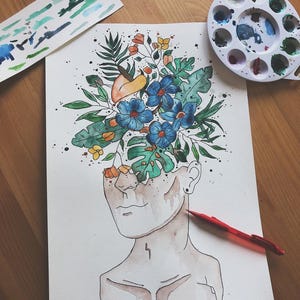 Growth - Watercolor Floral Arrangement