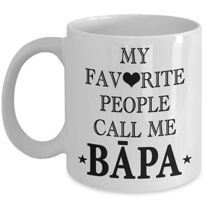 BĀPA, Gujarati Dad, Hindi Dad Mug, Indian Dad, Indian Father, Hindi Father Mug, Gift for Hindi Dad, Gift for Gujarati Father