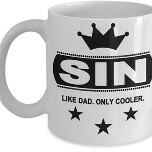 SIN, Korean Dad, Korean Dad Mug, Korean Father, Korean Father Mug, Gift for Korean Dad, Gift for Korean Father