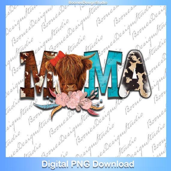 Western Mama Cow Png Western Design Mama Cow Png Mama Png - Etsy