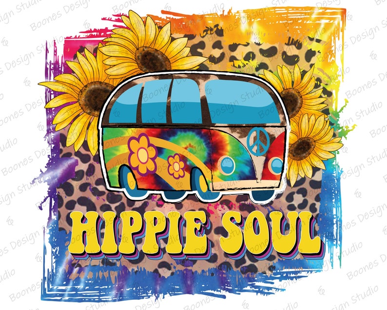 Hippie Soul PNG Sublimation Sunflower Sublimation Design - Etsy