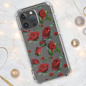 Red Roses Floral iPhone Case: Victorian Love Bouquet