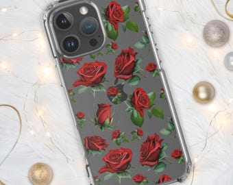 Rote Rosen iPhone Hülle: Viktorianischer Liebesstrauß