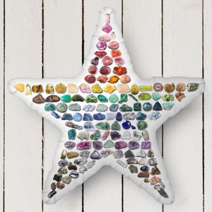 Amusant oreiller de collection en cristal pour amoureux des gemmes en forme de rock star, cadeau géologue
