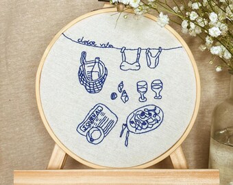 Hand Embroidered Doche Vita Wall Hanging
