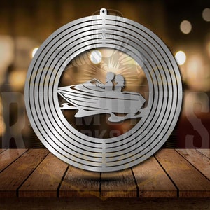Couple in Boat Wind Spinner