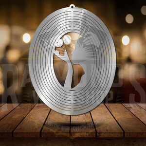Woman and butterfly Wind Spinner