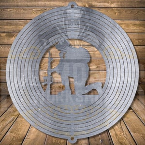 Kneeling Soldier Wind Spinner