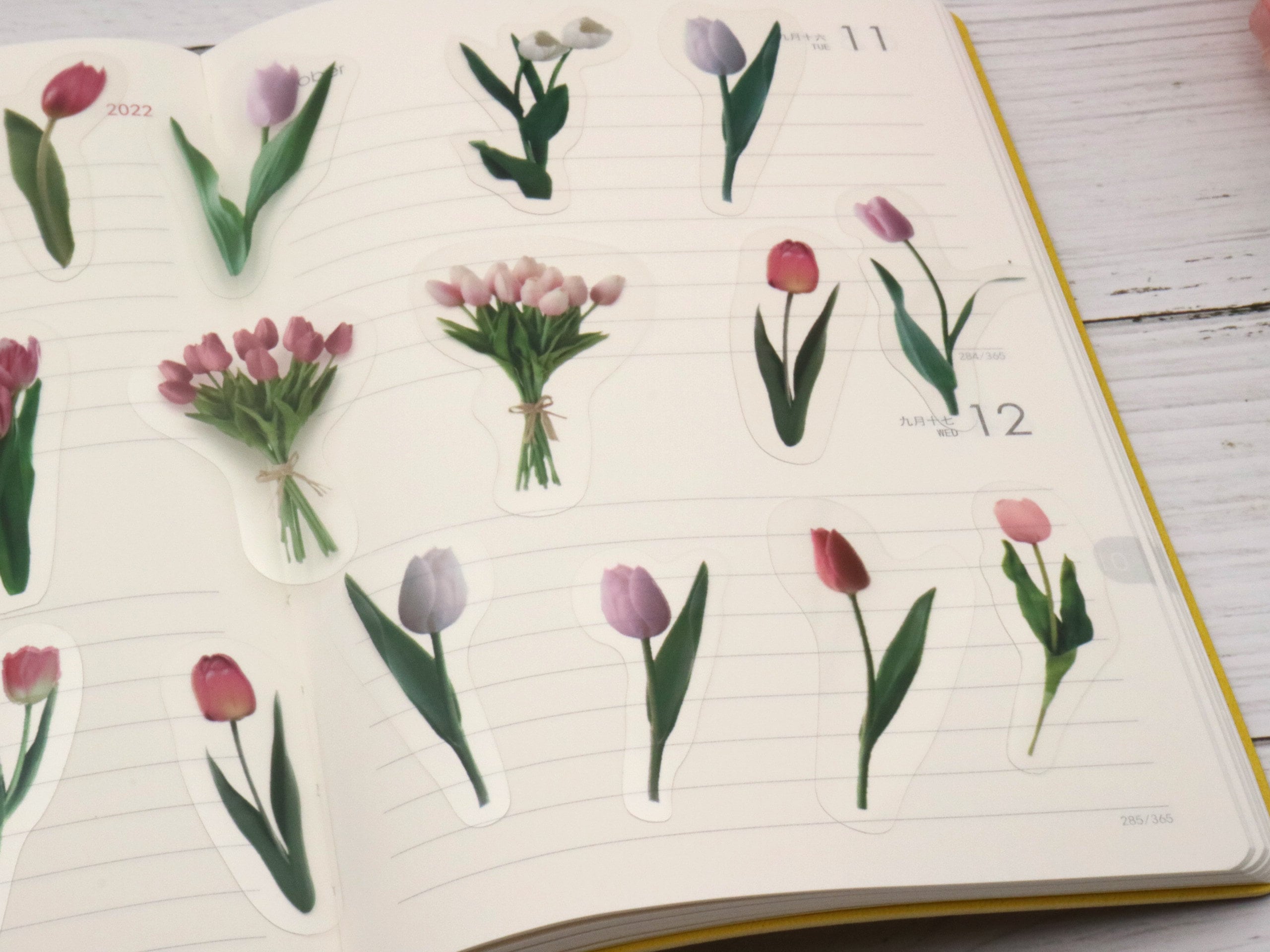 Tulip PET Plastic Sticker | Tulip Flower Floral Themed PET Plastic ...