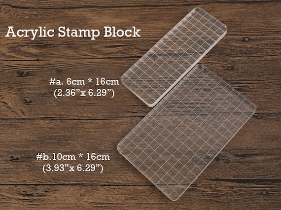 Acrylic Block for Clear stamp, Transparent Stamp Block, Acrylic board,  Acrylic Block,Stamp pad, Mounting pad. STA