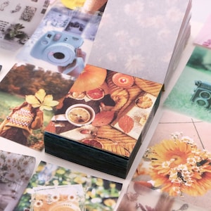 400 hojas mini cuadernillo de papel / estampado surtido relax life daily life Colorful vellum paper ephemera collage Y02
