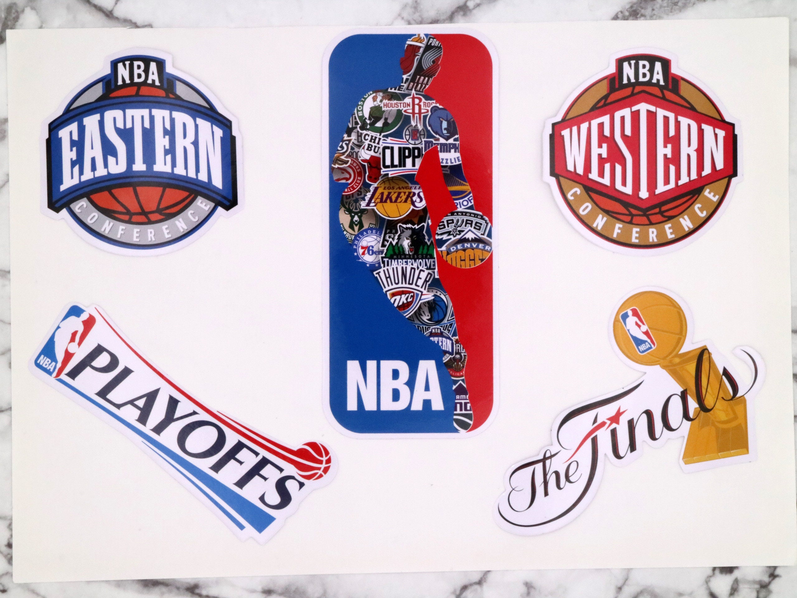 35 pcs nba team logo stickers nba stickers nba champions Etsy