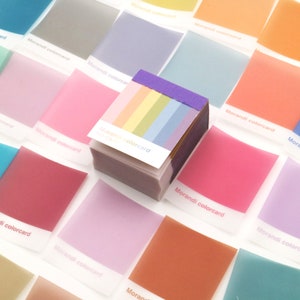 Mini livreto de efêmeras Pantone em estoque | Mini livreto de efêmeras em cores sortidas Morandi, estilo de cor, papel velino