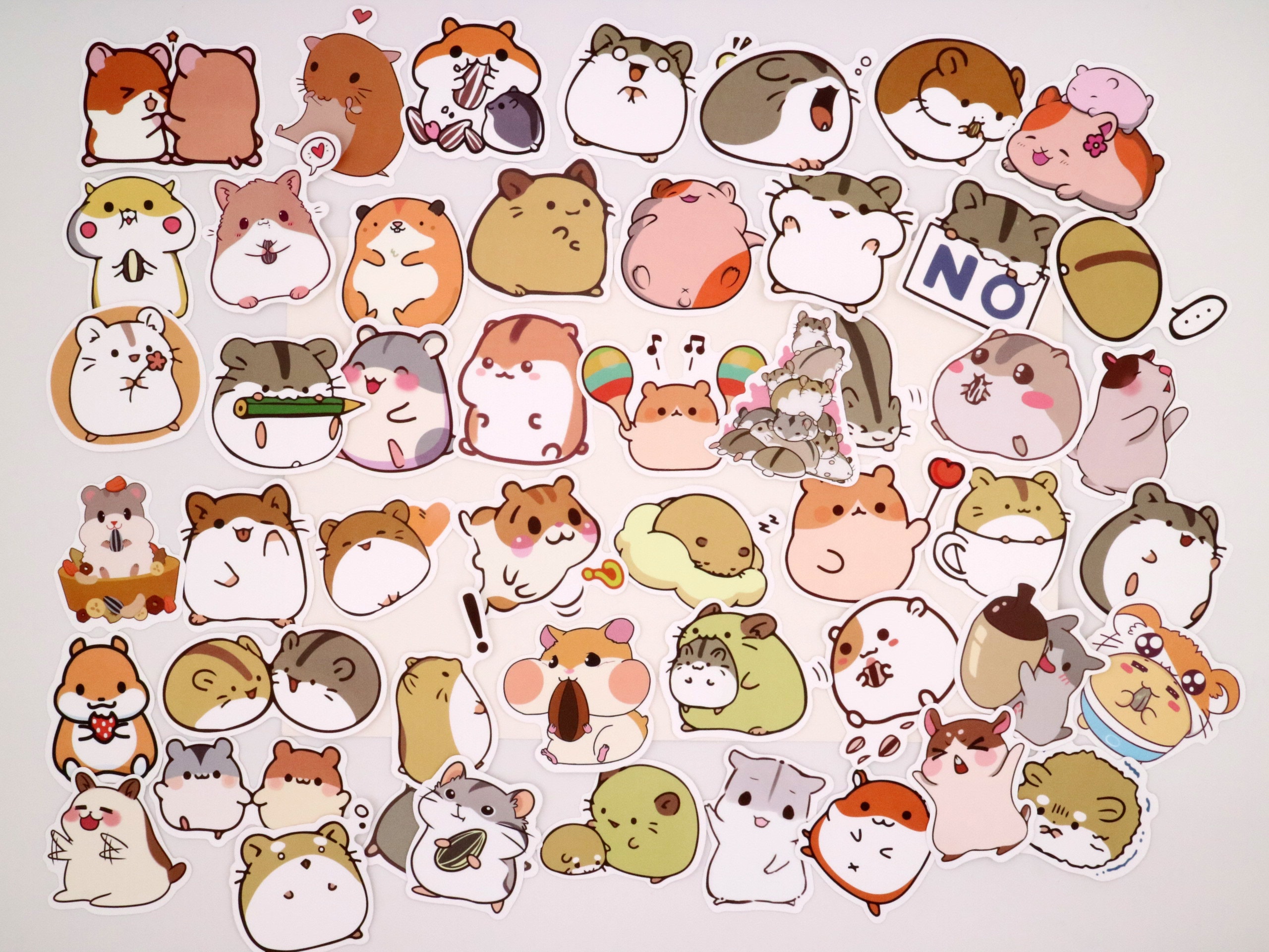 50 pcs Hamster sticker cute hamster stickers Waterproof | Etsy