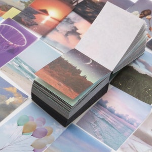 In-Stock 400 sheets mini paper booklet | assorted pattern leisure time relax mood nature vellum paper ephemera collage Y02