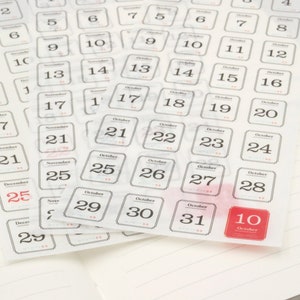 Washi Aufkleber Bullet Journal 365days Datum Kalender Covers Aufkleber, Planer Sticker Datum Flaggen