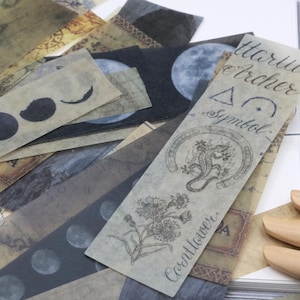 Mond Planetenstreifen Aufkleber |  Mond Vollmond Vollmond Mondsichel Neumond Halbmond Washi Papier Sticker