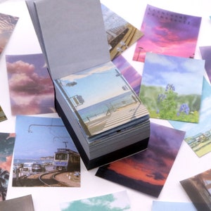 Minipapieren boekje van 400 vel | geassorteerd patroon natuur wolken lucht ster velijn papier ephemera collage Y02