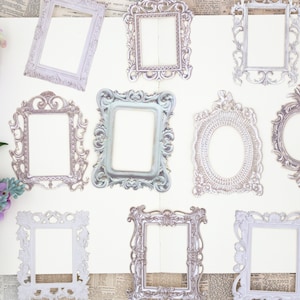 carte vintage cadre sculpté | 10 pcs/paquet bordure de cadre photo vintage carte découpée avec papier journal indésirable