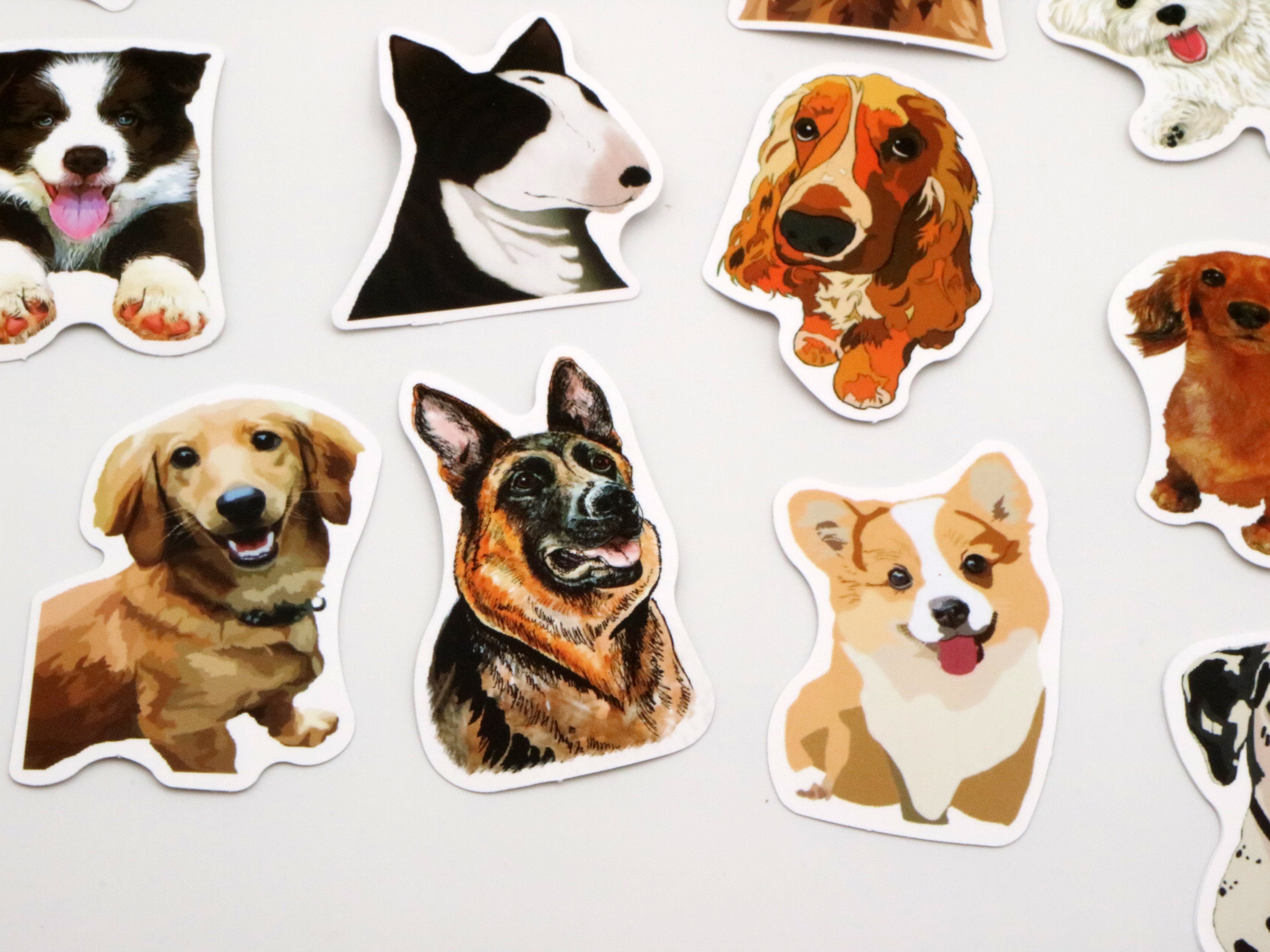 Okay Dog Sticker Pack of 50 Pcs Dog Pet STICKER | Cute Dogs Stickers | Waterproof ...