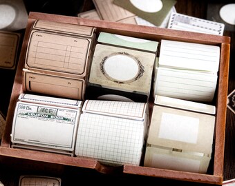 Vintage label frame paper Tape |  note blank paper stationery label journal paper Tape