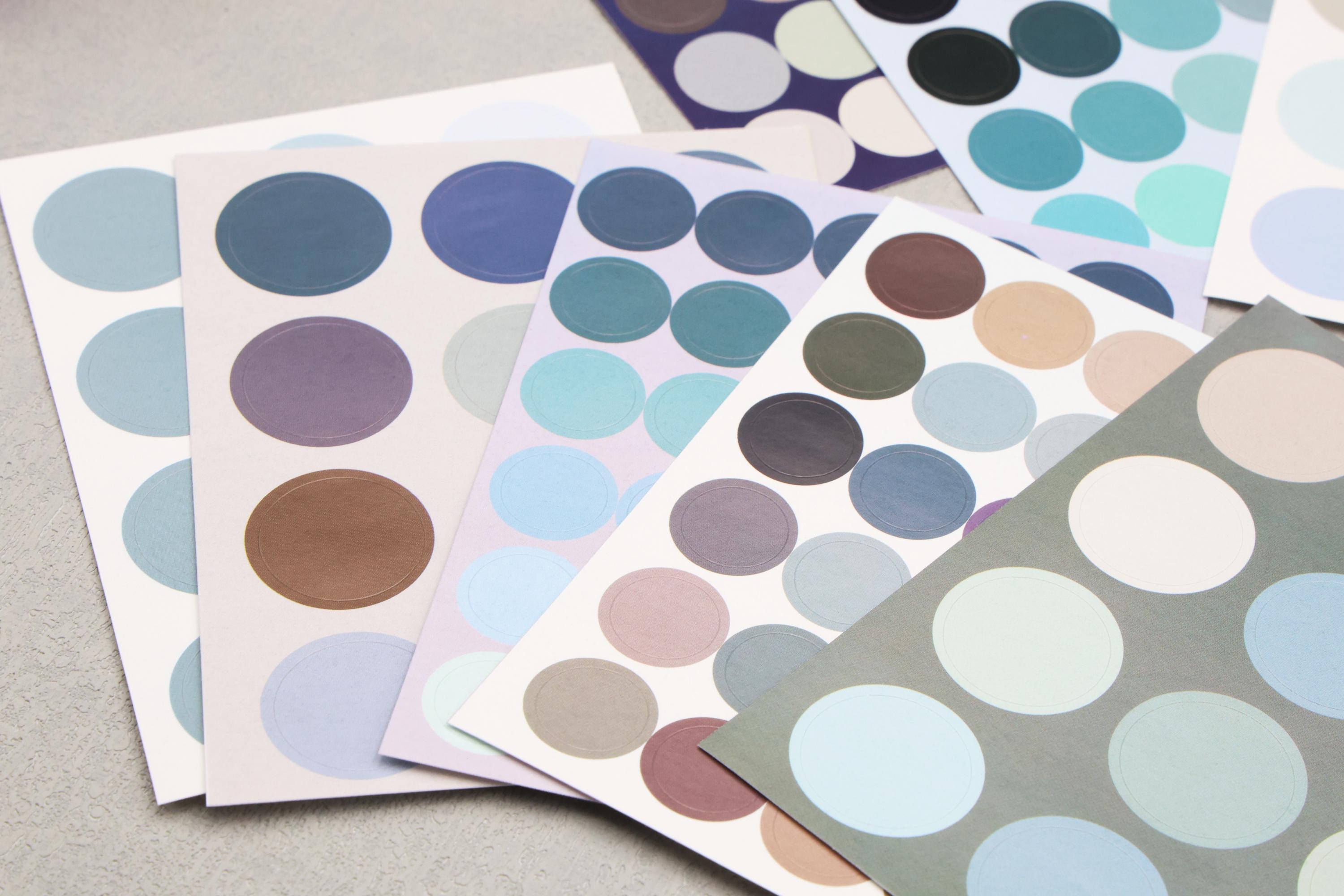 Random Dots Sticker Dot Round Stickers | 10 Sheets Colorful Small Round Sticker | 210 ...