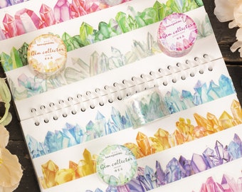 die cut crystal Washi Tape | crystal themed washi decorative gem washi tape